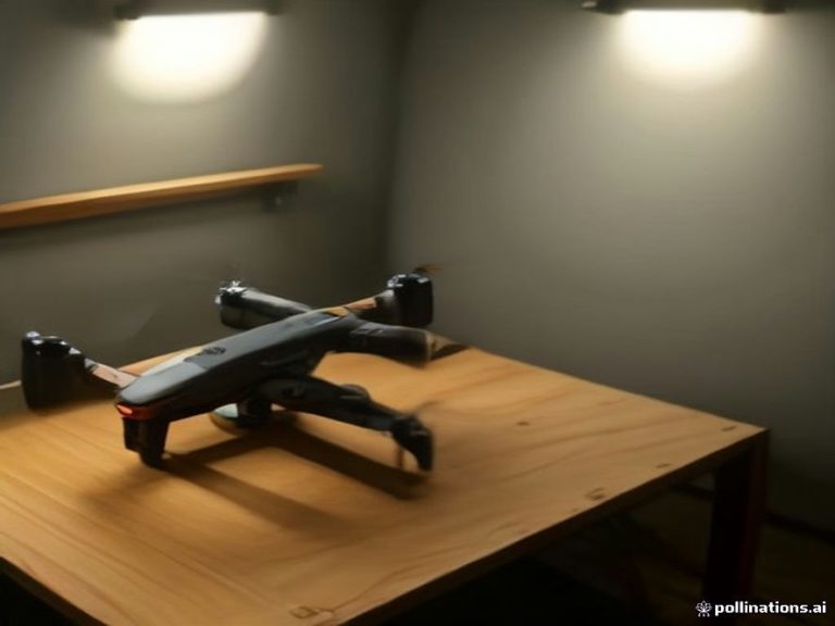Comparison of two modern budget quadcopter drones on a display desk.